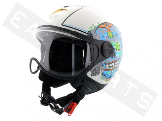 Helmet Demi Jet CGM 107S Cancun White (shaped visor)
