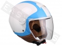 Helmet Demi Jet CGM 107V Positano White (Long Visor)