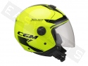 Helmet Demi Jet CGM 107X FLORENCE TECH fluo yellow/black (long visor)