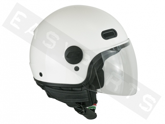 Helmet Demi Jet CGM 109A GLOBO MONO white (long visor)