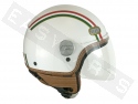 Helmet Demi Jet CGM 109I Globo Italia white/green/red (long visor)