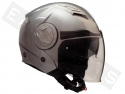Helmet Demi Jet CGM 129A Illinois Silver (double visor)