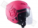 Helmet Demi Jet CGM 129A Illinois neon pink Matt (double visor)