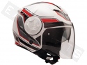 Helmet Demi Jet CGM 129G Chicago White (double visor)