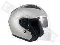 Helmet Demi Jet CGM 130A Oslo Silver Gloss (double visor)