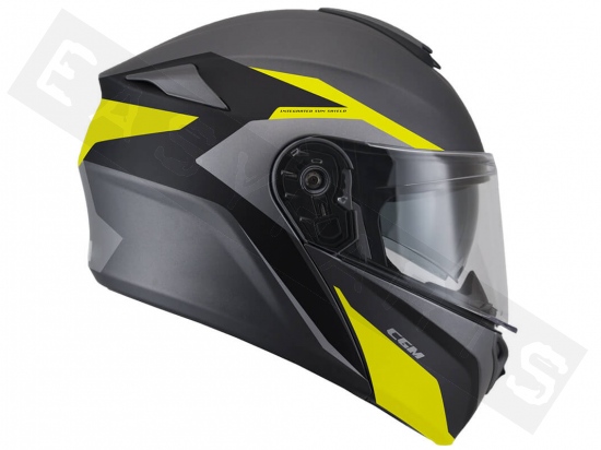 Modular Helmet CGM 508G Dresda Matt Black/ Fluor Yellow (double visor)