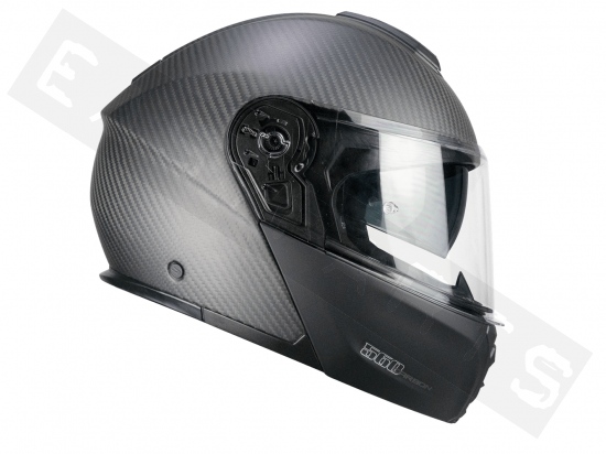 Helm Modular CGM 560C MAD PRO Carbon matt schwarz (Doppelvisier)