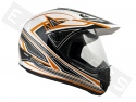 Helmet Cross CGM 602G Assen Orange Gloss (with visor)