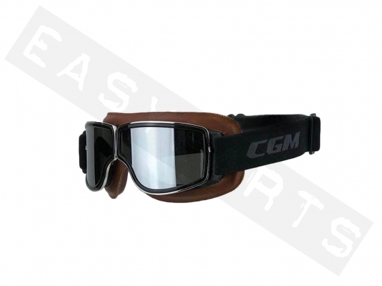 Helmet Goggles Jet CGM California brown (mirrored lenses)