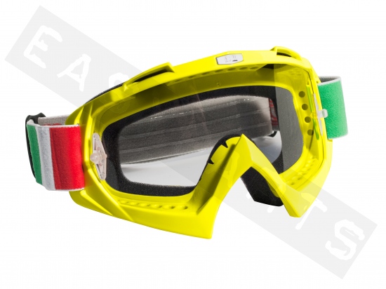 Gafas máscara cross CGM 730X Extreme amarilla/ lentes transp. con ahumada