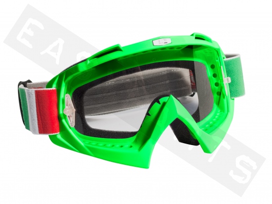 Gafas máscara cross CGM 730X Extreme verde/ lentes transp. con ahumada