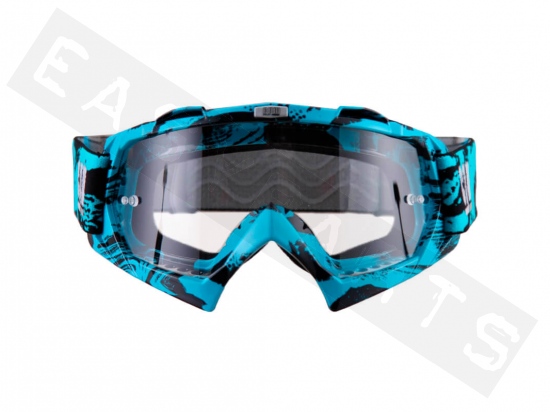 Masque cross CGM 730X Extreme bleu clair & écran transparent