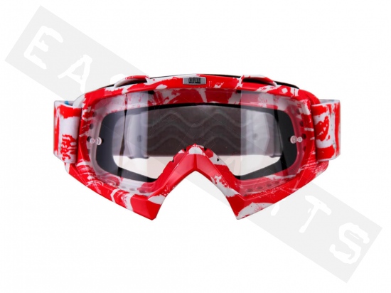 Occhiali da cross CGM 730X Extreme Rosso con lente transparente