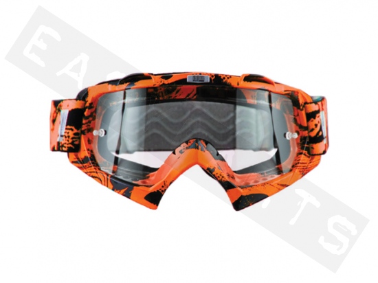 Gafas cross CGM 730X Extreme naranja con lente transparente