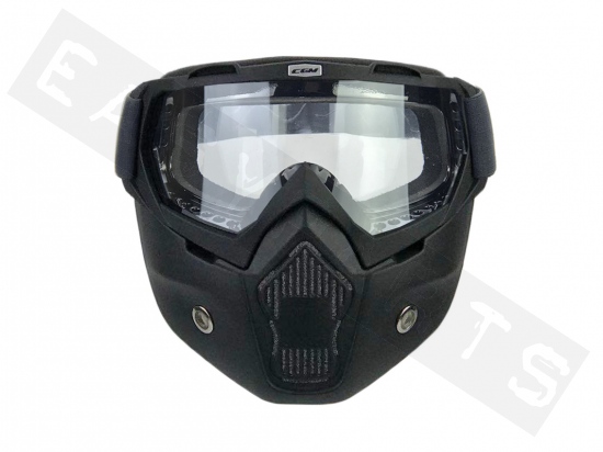 Crossmasker met bril matzwart CGM 740M Anti-Pollution