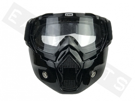 Maske & Schutzbrille schwarz (transparent) CGM 740M Anti-Pollution