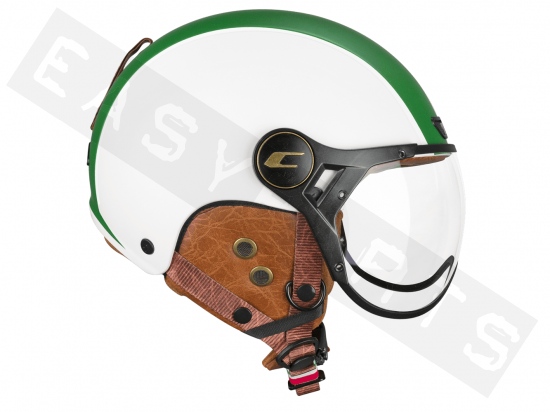 Helm E-Bike CGM 801I EBI ITALIA matt white/greenn/red (shaped visor)
