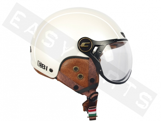 Helmet E-Bike CGM 801V EBI VINTAGE pearl white (shaped visor)