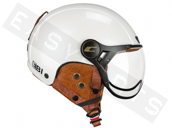 Helm E-Bike CGM 801V EBI VINTAGE wit parelmoer (gevormd vizier)