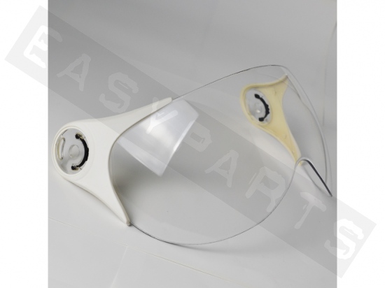 Visière formée casque CGM 109-R transparente & fixations blanc (2008)