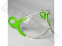Visor Shaped Transparent CGM 107K with green rubber supports 