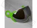 Visor Shaped Bright/Silver CGM 107K with green rubber supports