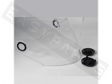 Visiera Trasparente+ kit Fissaggio con ghiere Nero iniezione CGM 131A