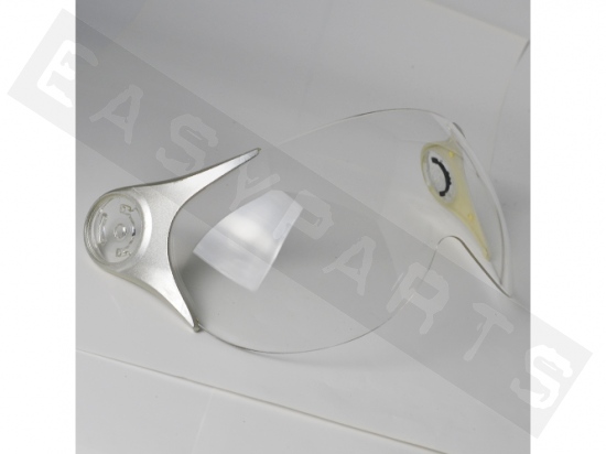 Visor Shaped Transparent CGM 205G with silver metal supports