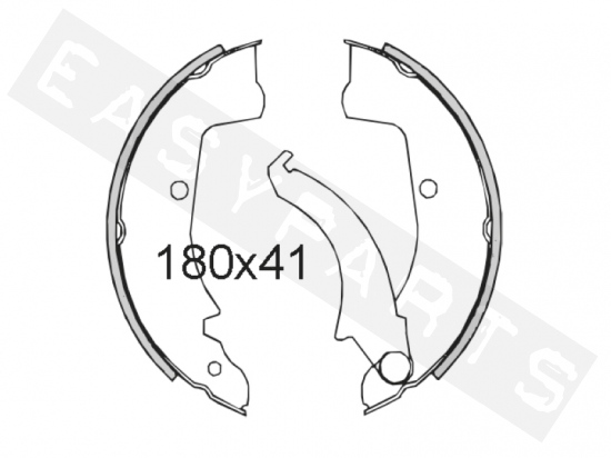 Brake shoes front or rear RMS APE P501-P601 1978-1996