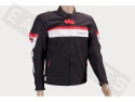 Jacket VINCIDA Leather Black/ White/ Red