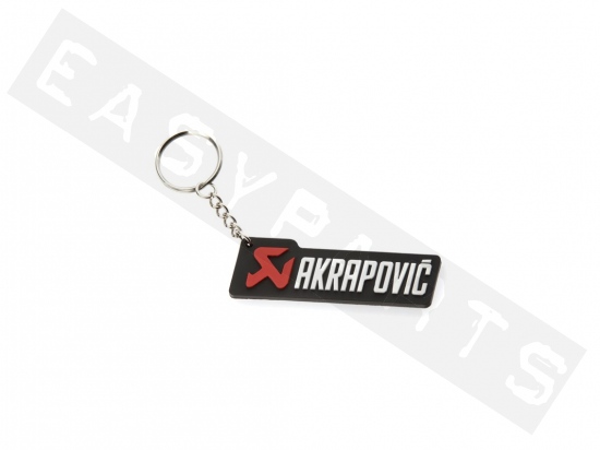 Schlüsselanhänger AKRAPOVIC Logo liegend Gummi Schwarz