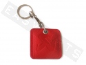 Porte-clés AKRAPOVIC carré cuir rouge