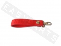 Porte-clés AKRAPOVIC bande cuir rouge