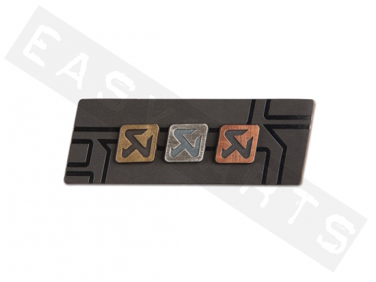 Set pin's AKRAPOVIC large logo laiton/ cuivre/ argent