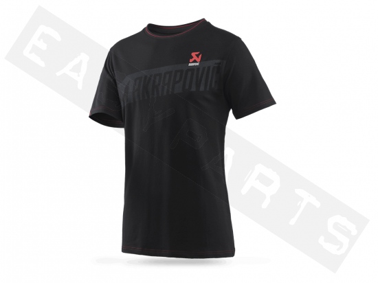 T-shirt AKRAPOVIC Corpo Negro/carbon-look Hombre