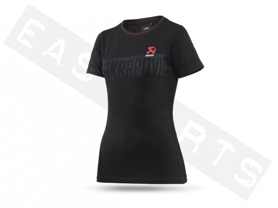 T-Shirt AKRAPOVIC Corpo Schwarz/Karbon-Look Damen