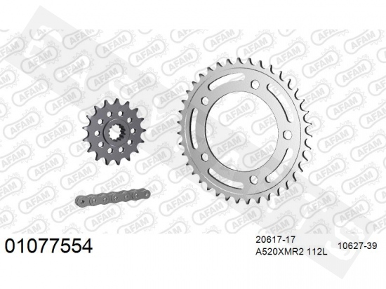 Chain & sprocket kit AFAM steel Honda NC 750 X DCT 2014-2020