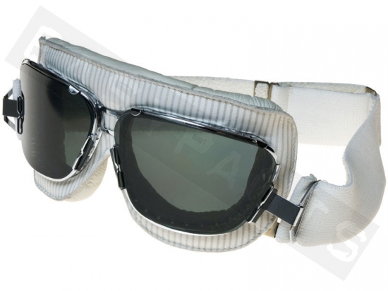 helmet glasses Baruffaldi Jet Super Competition white striped
