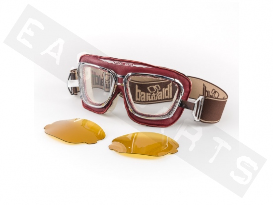 Helmet Goggles BARUFFALDI Supercompetition Leather Impérial Red