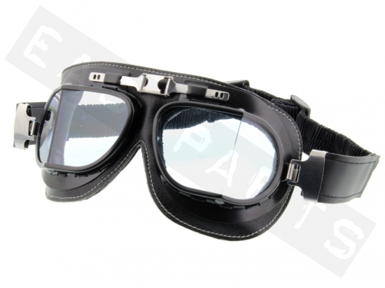 Helmet Goggles BARUFFALDI Vintaco Black Leather