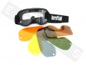 Helmbril BARUFFALDI Speed 4 Zwart met 5 Gekleurde Glazen