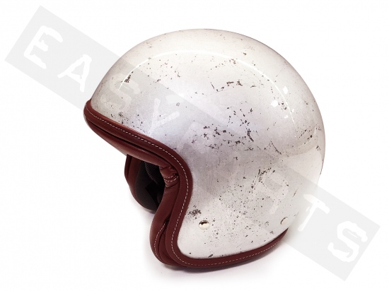 Helmet Jet BARUFFALDI Zeon Vintage Tebe Silver