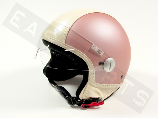 Helm Demi Jet PIAGGIO Copter Roze/ Ivoor XL