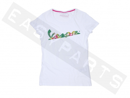 T-Shirt VESPA 'Flower' Limitiert 2014 Weiß Damen