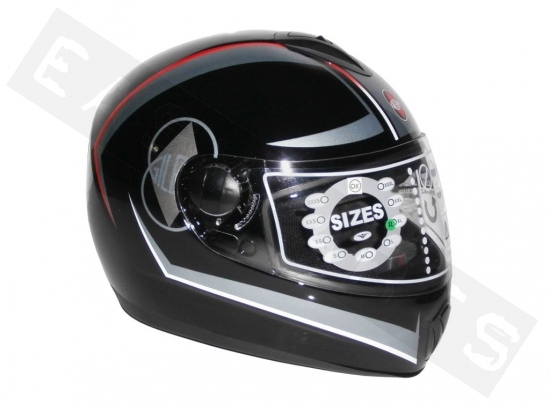 Helm Integraal GILERA Touring Zwart/ Grijs/ Rood L