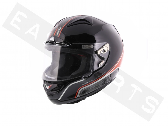 Casque intégral APRILIA TN1 Racing noir/ rouge/ Look carbone XS