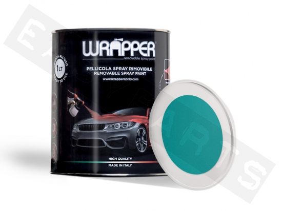 Tin WRAPPER PAINT 1L Turquoise Blue Ral 5018