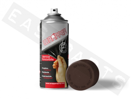 Bombe peinture amovible WRAPPER RAL 8017 brun chocolat 400ml