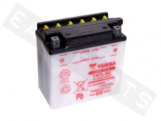 Batterie YUASA YB7L-B2 12V-8Ah (avec entretien, sans acide)